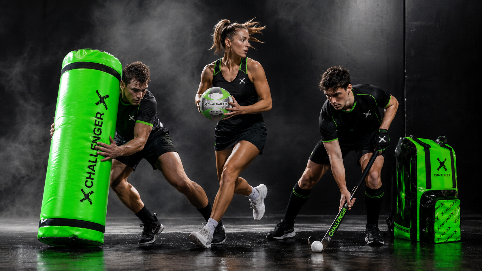 Athletes in intense training
